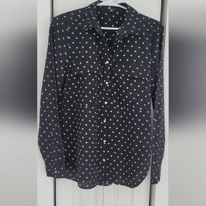KUT From The Kloth Black & White Polka dot Women's Button-down Shirt Size Small